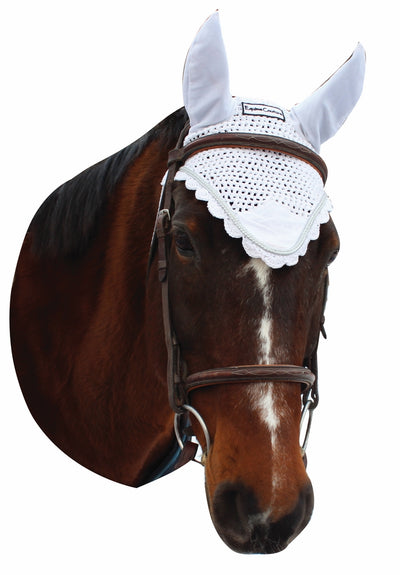 Equine Couture Fly Bonnet with Silver Rope - Breeches.com