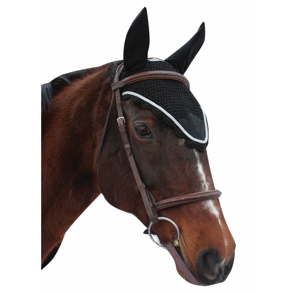 Equine Couture Fly Bonnet with Silver Rope - Breeches.com