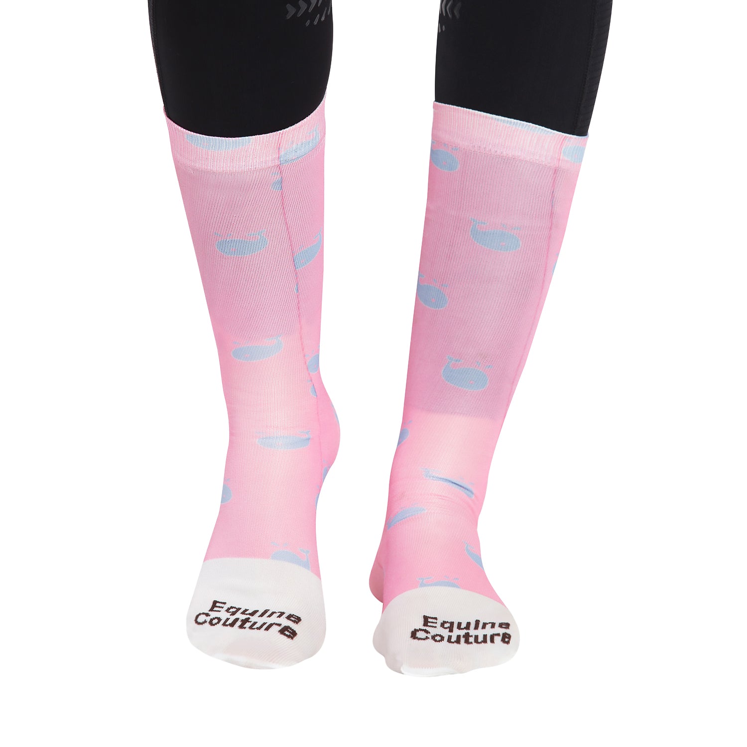 Equine Couture Ladies Whales Half Padded Knee Hi Boot Socks - Breeches.com