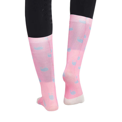 Equine Couture Ladies Whales Half Padded Knee Hi Boot Socks - Breeches.com