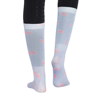 Equine Couture Ladies Whales Half Padded Knee Hi Boot Socks - Breeches.com