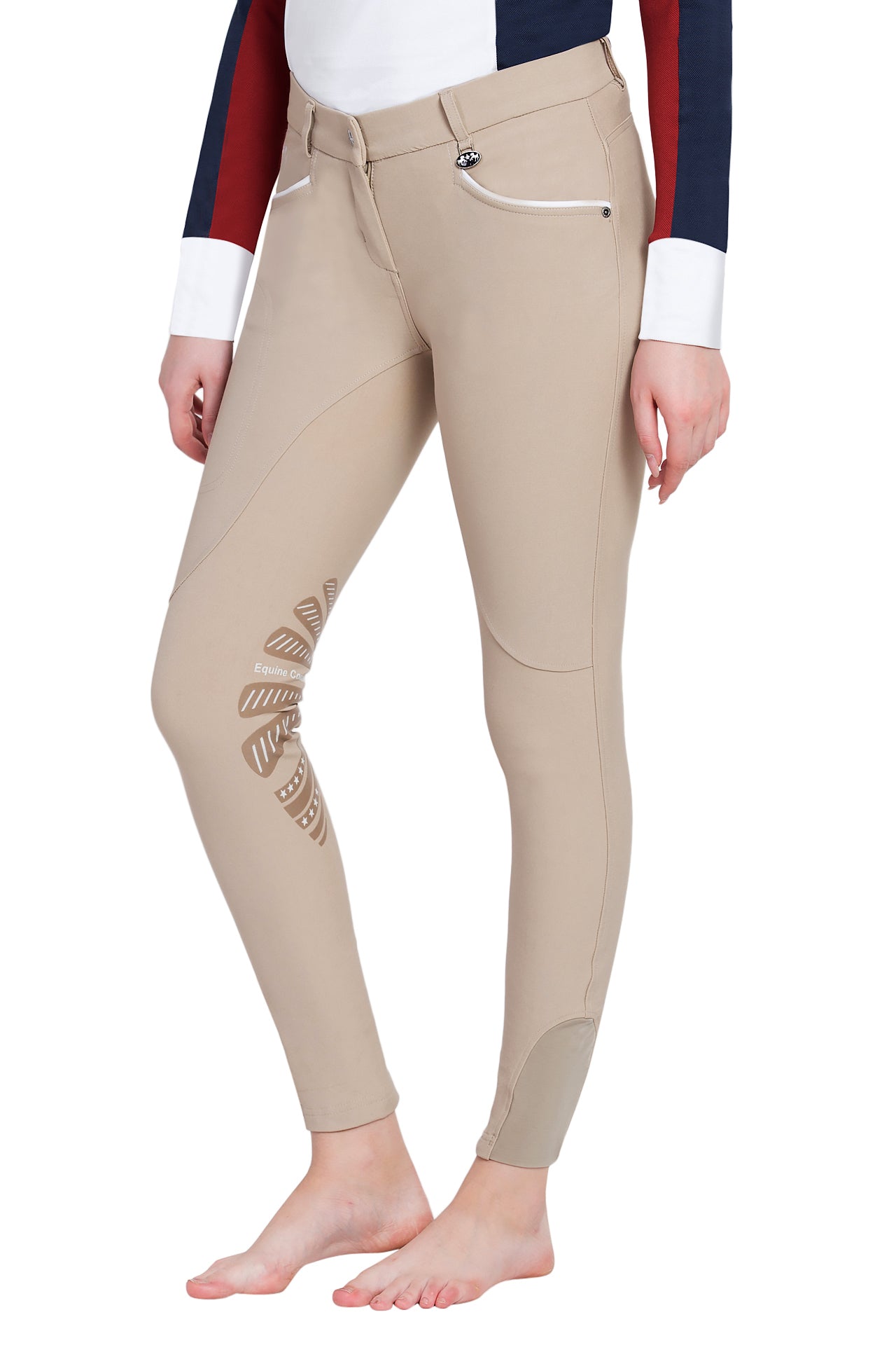 Equine Couture Ladies Lille Knee Patch Breeches - Breeches.com