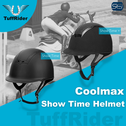 TuffRider Show Time Helmet|Protective Head Gear for Equestrian Riders - SEI Certified, Tough and Durable - Black&quot; - Breeches.com