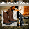 TuffRider Women Leigh Embroidered Barbwire Leather Round Toe Western Boots - Breeches.com