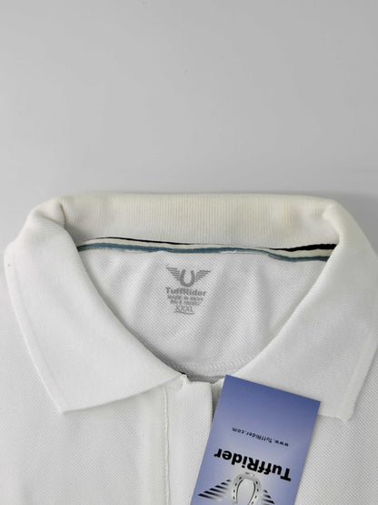 TuffRider Ladies Polo Sport Shirt - White - Breeches.com