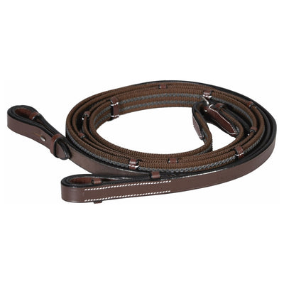 Henri de Rivel Pro Rubber Lined Web Reins - Breeches.com