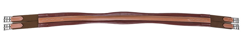 Laureate by Henri de Rivel Raised Chafeless Leather Girth w/ Fancy Stitching - Breeches.com