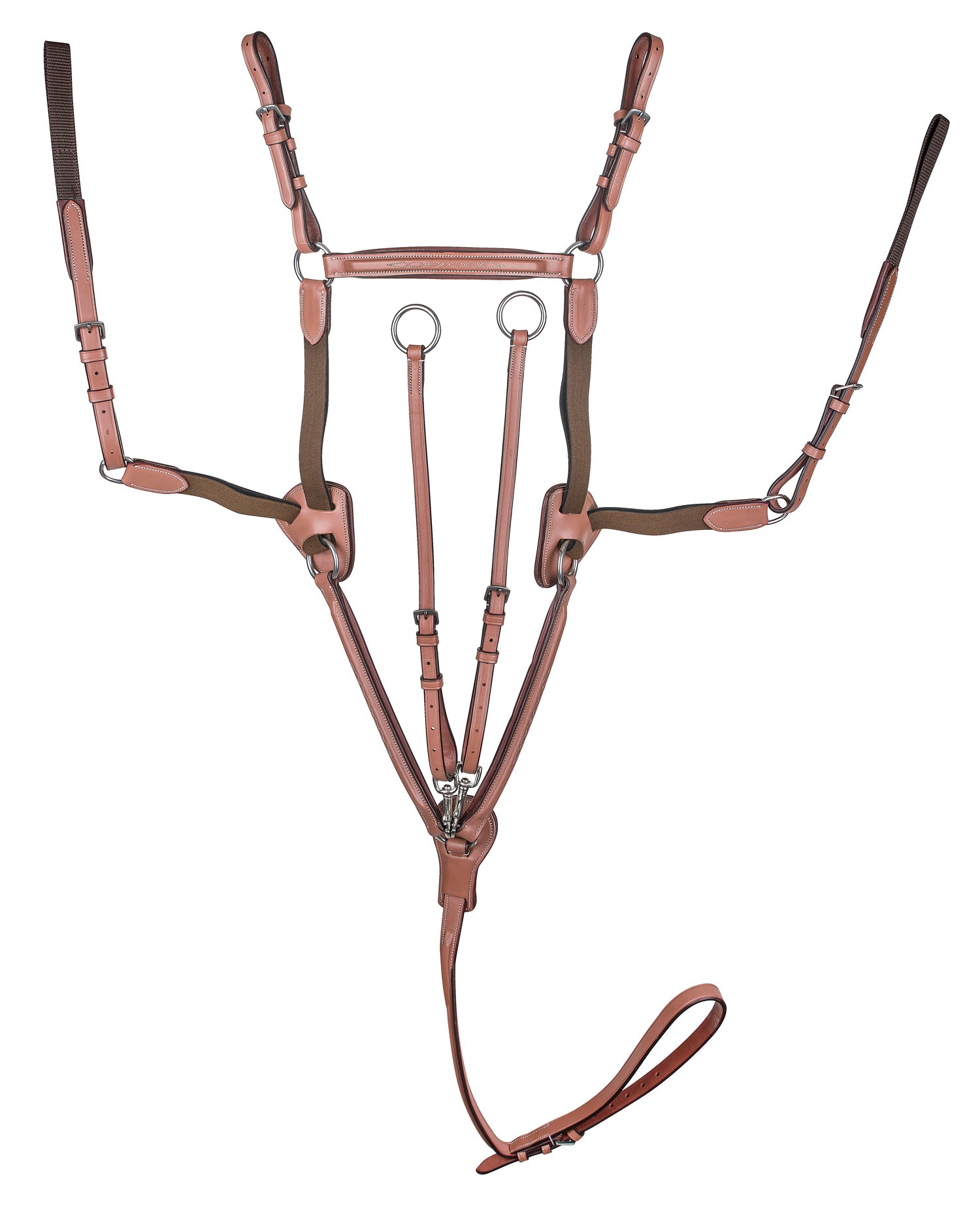 Laureate by Henri de Rivel Raised Fancy Stitched 5 Point Breastplate w/ Running Attachment - Breeches.com