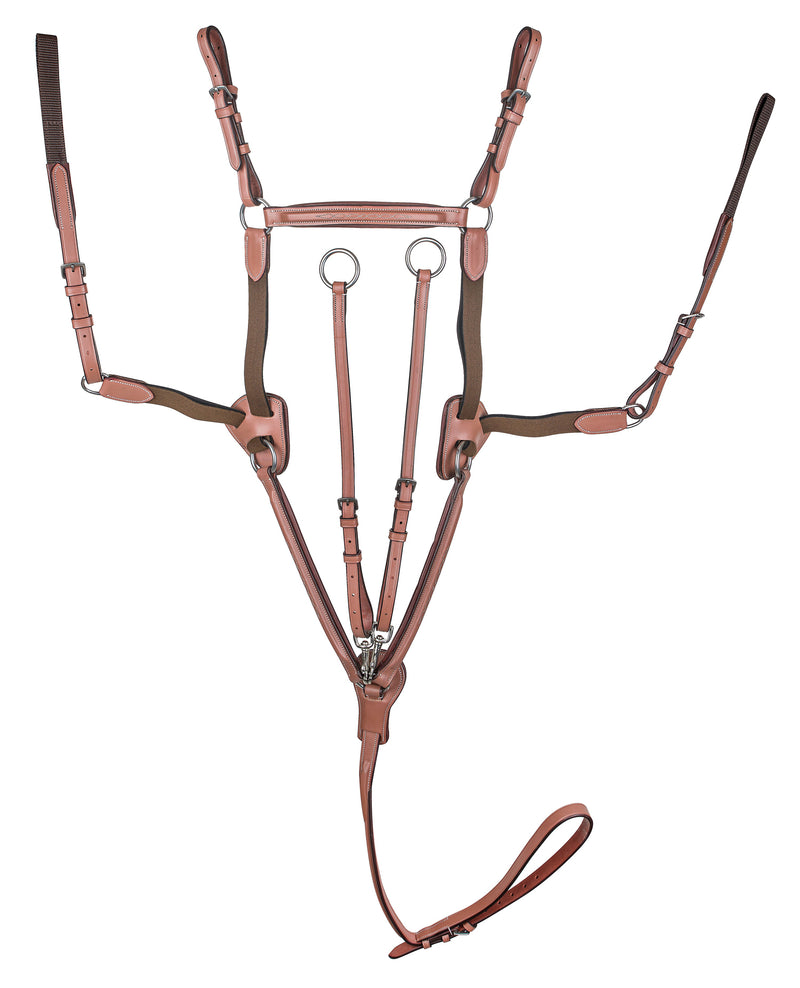 Laureate by Henri de Rivel Raised Fancy Stitched 5 Point Breastplate w/ Running Attachment - Breeches.com