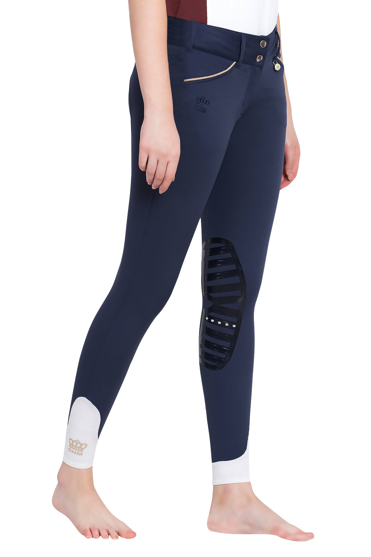 George H Morris Ladies Add Back Silicone Knee Patch Breeches - Breeches.com