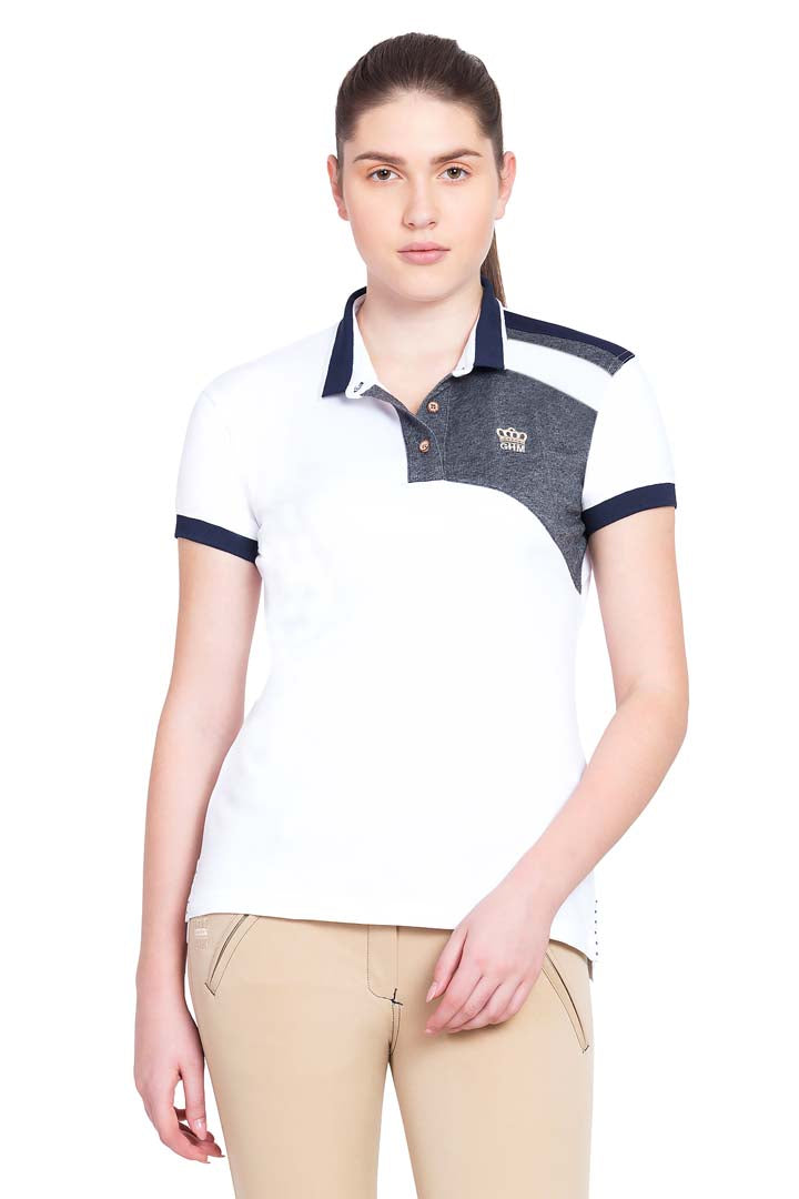 George H Morris Ladies Hunter Short Sleeve Polo Sport Shirt - Breeches.com