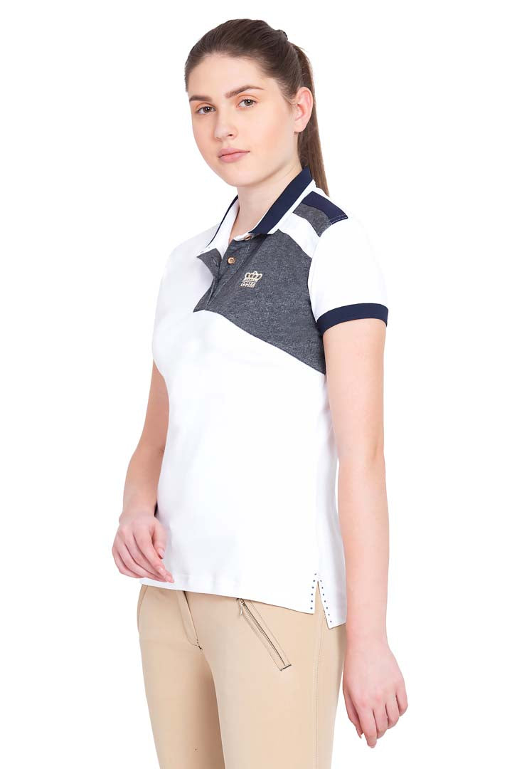 George H Morris Ladies Hunter Short Sleeve Polo Sport Shirt - Breeches.com