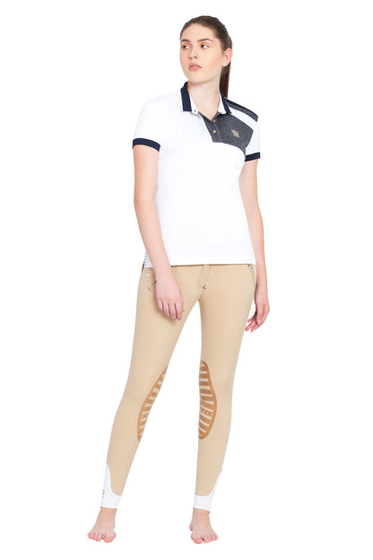 George H Morris Ladies Hunter Short Sleeve Polo Sport Shirt - Breeches.com