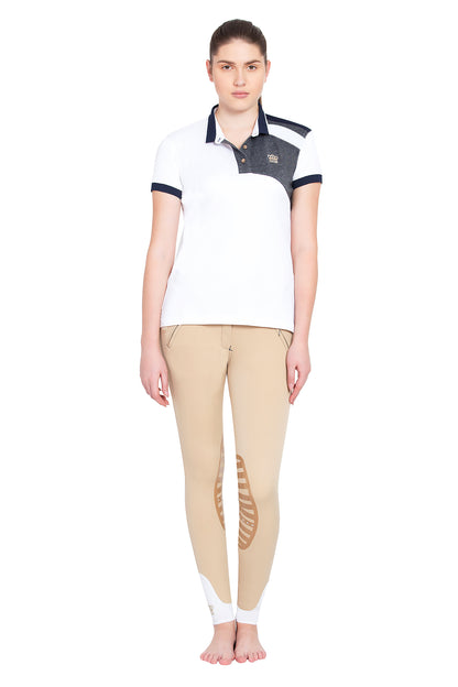 George H Morris Ladies Hunter Short Sleeve Polo Sport Shirt - Breeches.com