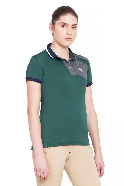 George H Morris Ladies Hunter Short Sleeve Polo Sport Shirt - Breeches.com