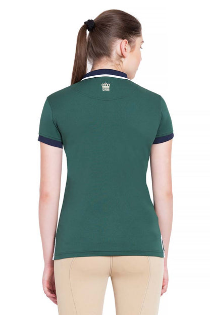 George H Morris Ladies Hunter Short Sleeve Polo Sport Shirt - Breeches.com