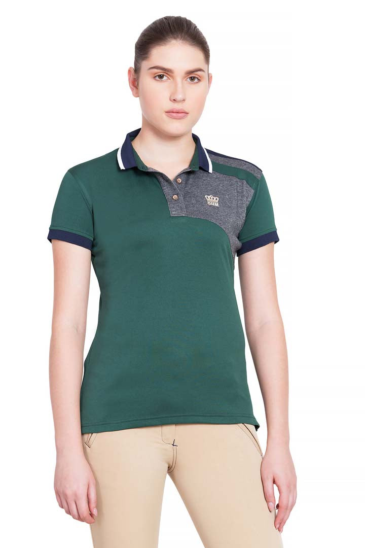 George H Morris Ladies Hunter Short Sleeve Polo Sport Shirt - Breeches.com