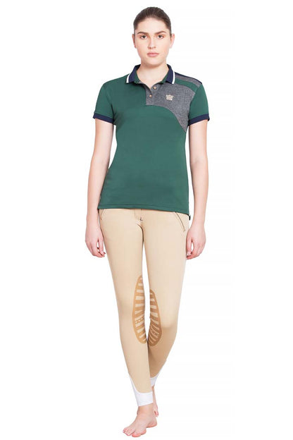 George H Morris Ladies Hunter Short Sleeve Polo Sport Shirt - Breeches.com