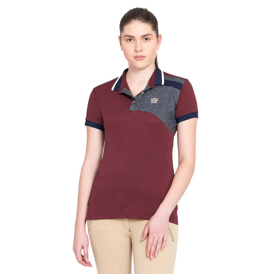 George H Morris Ladies Hunter Short Sleeve Polo Sport Shirt - Breeches.com