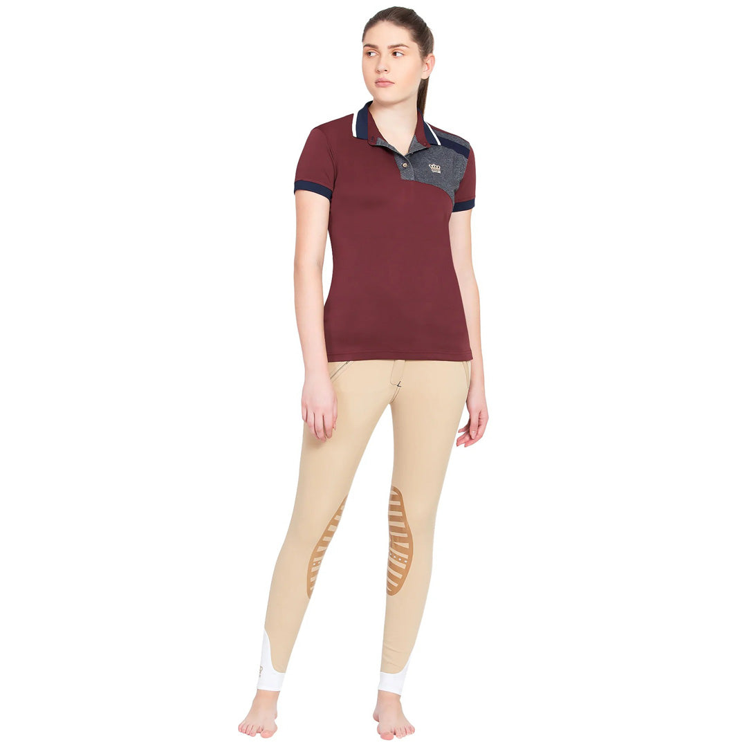 George H Morris Ladies Hunter Short Sleeve Polo Sport Shirt - Breeches.com