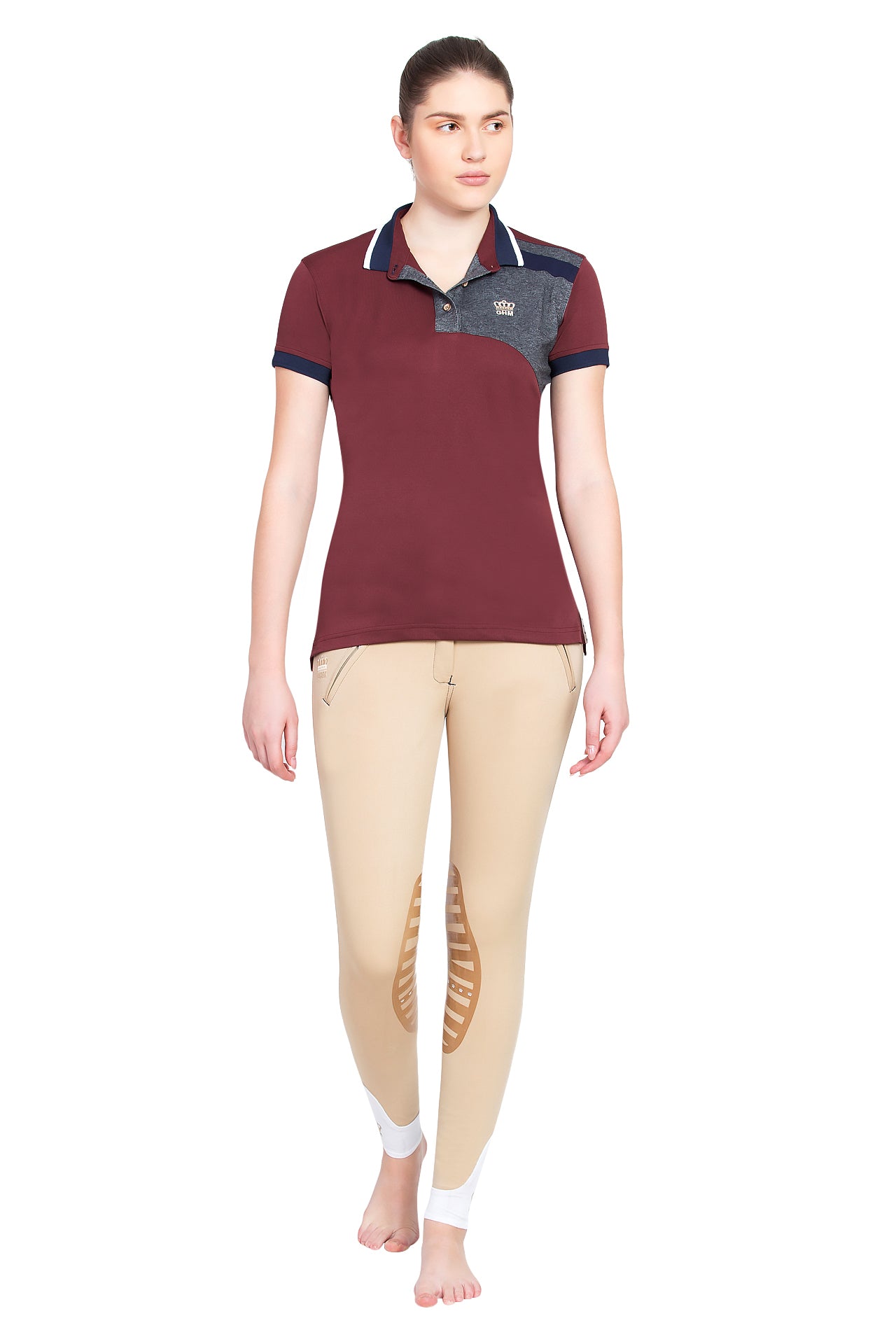 George H Morris Ladies Hunter Short Sleeve Polo Sport Shirt - Breeches.com