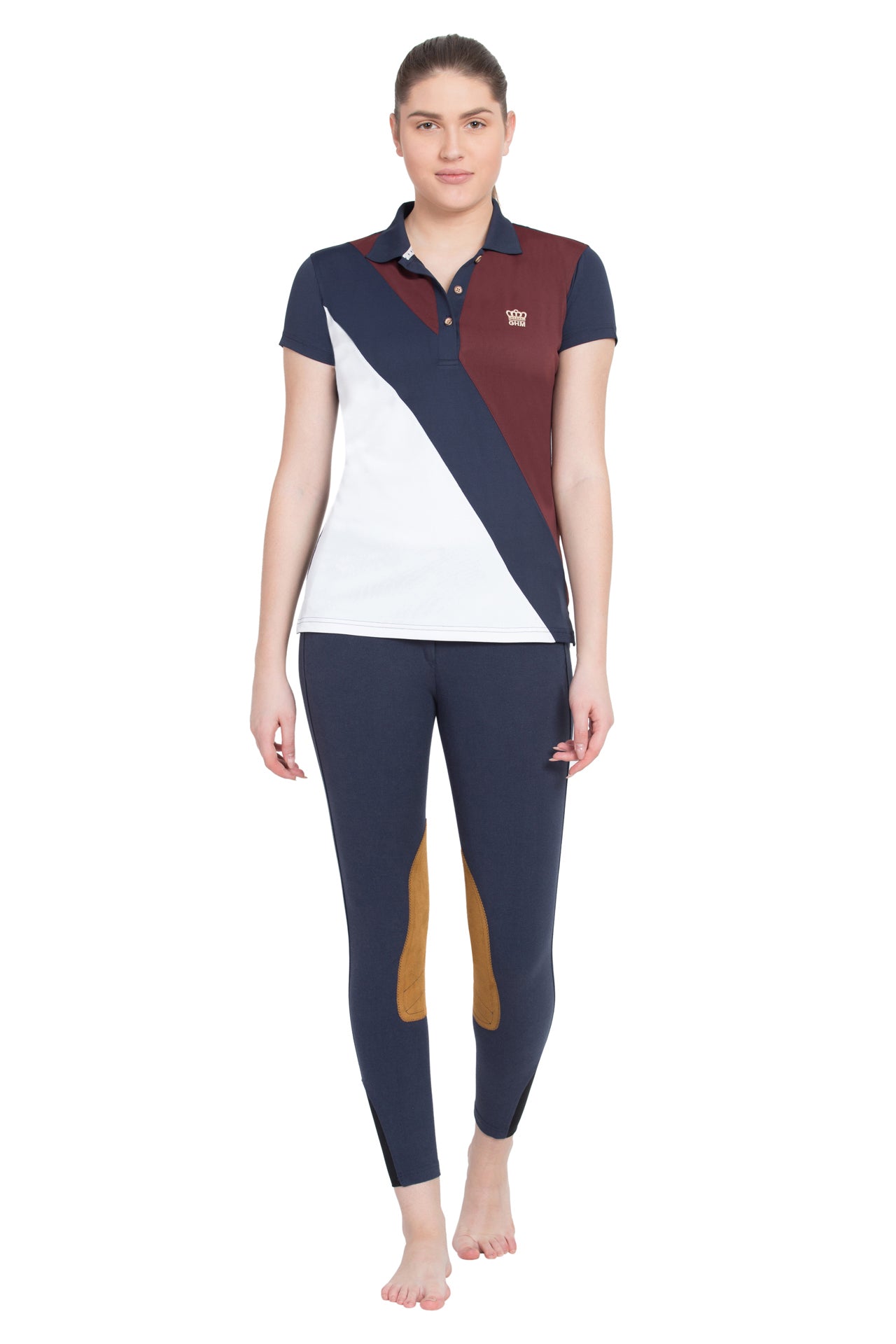 George H Morris Ladies Pro Sport Short Sleeve Polo Sport Shirt - Breeches.com