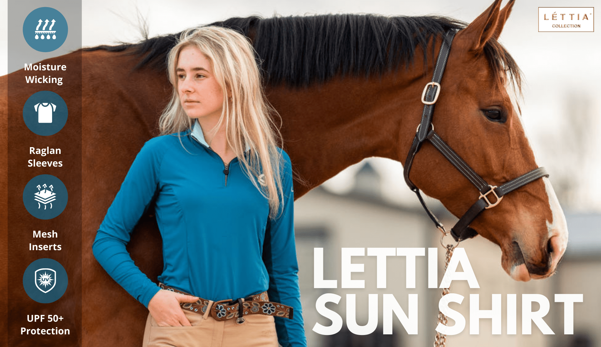 Lettia Ladies Sun Shirt - Breeches.com