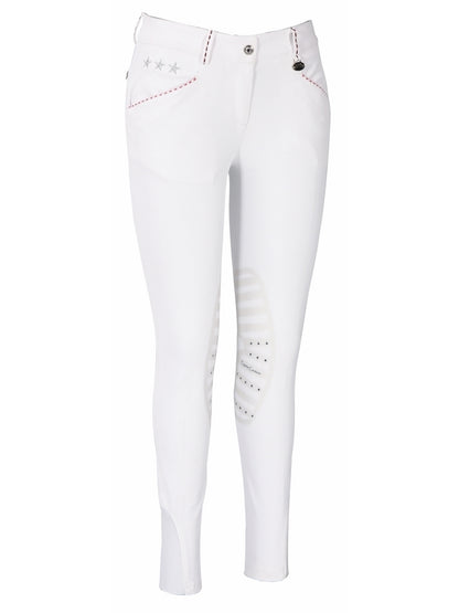 Equine Couture Ladies Stars &amp; Stripes Silicone Knee Patch Breeches_1