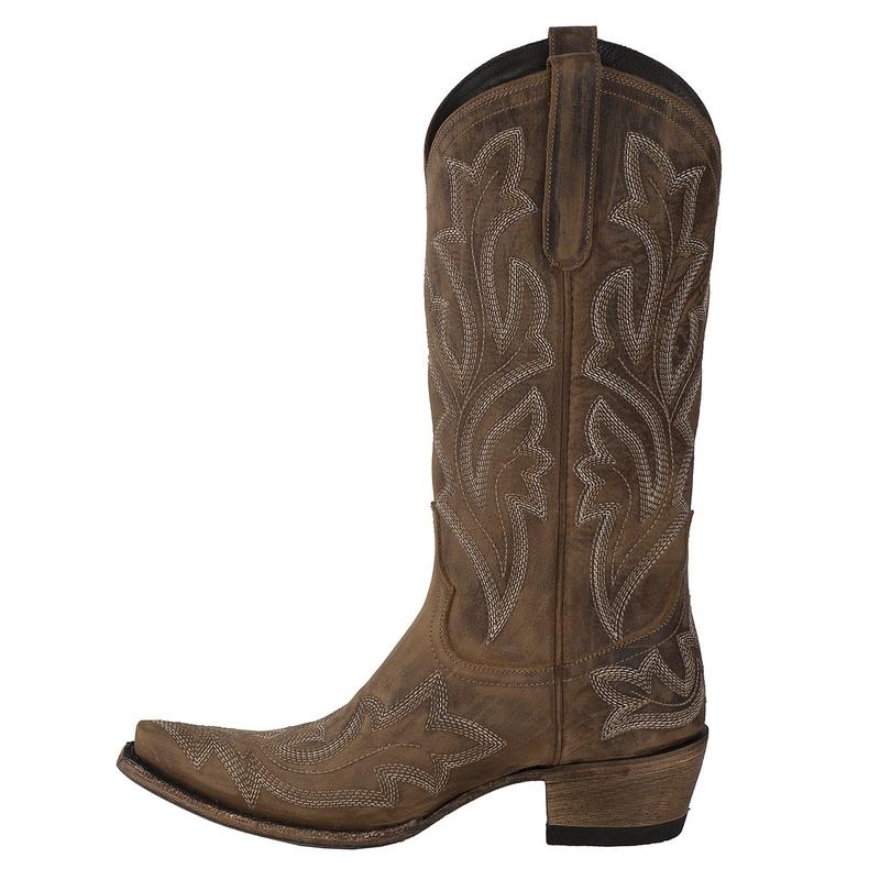 Lane Ladies Burnt Caramel Saratoga Western Boot - Breeches.com