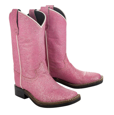 Tuffrider Youth Pink Glitter Western Boot - Breeches.com