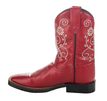 TuffRider Youth Fire Red Floral Western Boot - Breeches.com