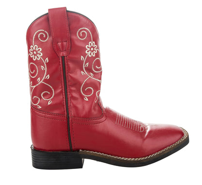TuffRider Youth Fire Red Floral Western Boot - Breeches.com