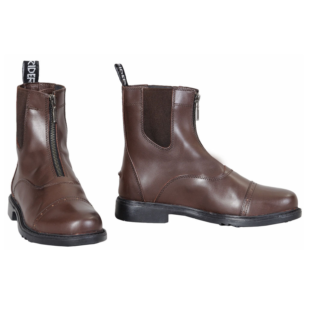 TuffRider Ladies Baroque Front Zip Paddock Boots w/ Metal Zipper - Breeches.com