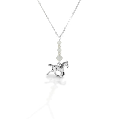 Kasaro Designs Beaded Horse Sterling Chain Necklace - Breeches.com