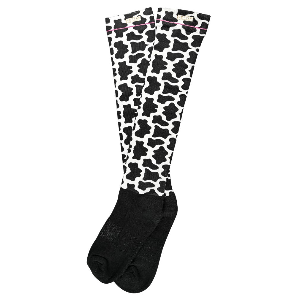 Lettia Cow Padded Sock - Breeches.com