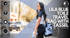 AWST INT’L “LILA” BLUE TOILE PATTERN TRAVEL BAG W/TASSEL - Breeches.com