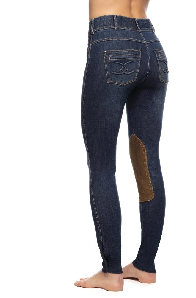 Goode Rider Equestrian Vintage Wash Knee Patch Jean - Breeches.com