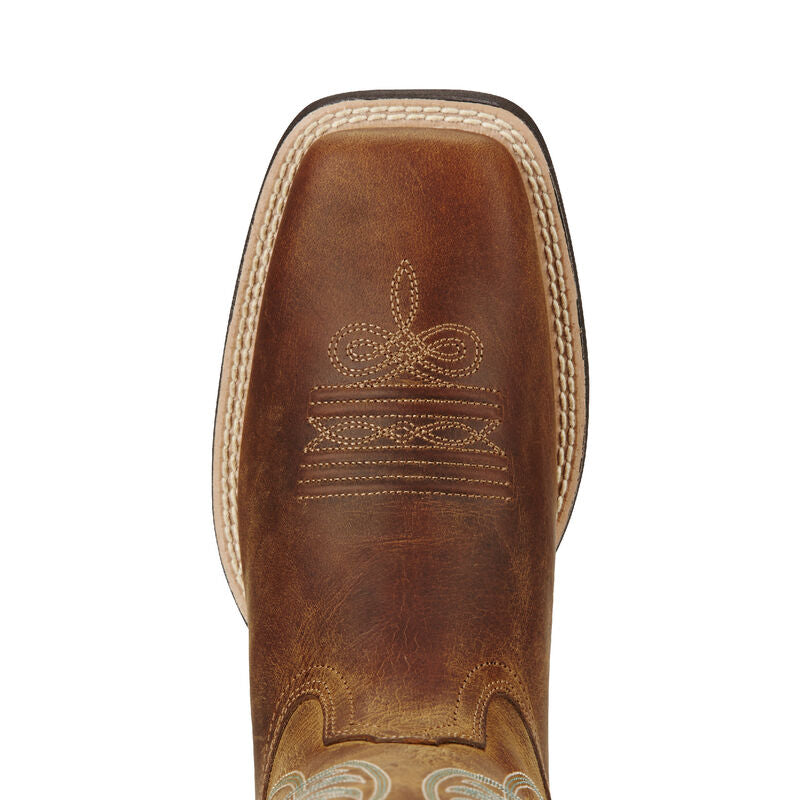 Ariat Round Up Wide Square Toe Western Boot - Breeches.com