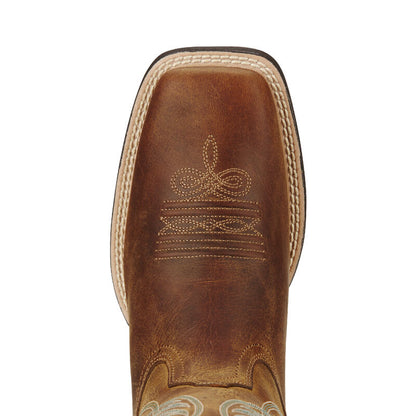 Ariat Round Up Wide Square Toe Western Boot - Breeches.com