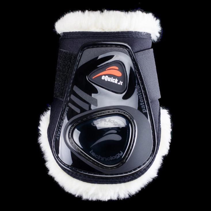 eShock Legend Rear Velcro Fluffy Boot - Breeches.com