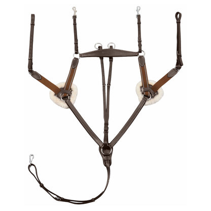 Henri de Rivel Pro 5 Point Elastic Breastplate Martingale with Running Attachment - Breeches.com