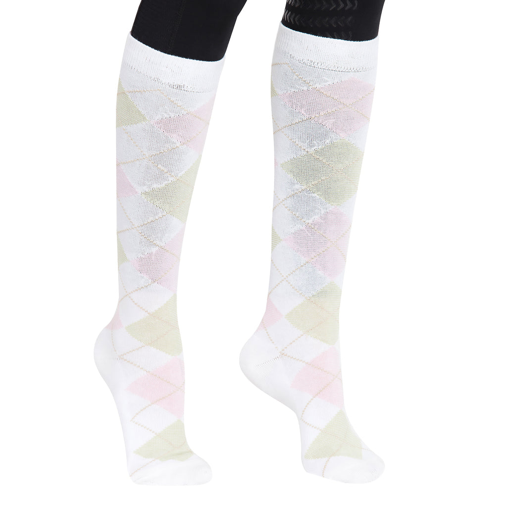 TuffRider Ladies Bamboo Argyle Knee Hi Socks_3