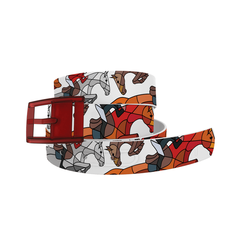 C4 Horse on the L O O S E - Burgundy Jumper Belt_1