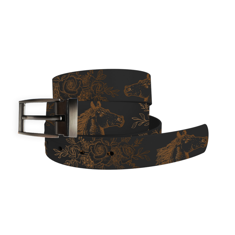 C4 Fillie Floral Belt w/ Polished Onyx Buckle - Breeches.com