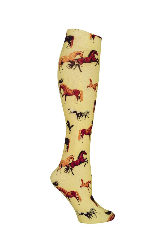 AWST Int'l Lila Horses All Over Socks - Breeches.com