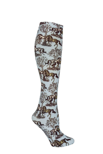 AWST Int'l Lila Blue Toile Socks - Breeches.com