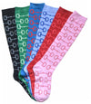 AWST Int'l Snaffle Bits Knee Socks- 6 Pack- Assorted Colors - Breeches.com