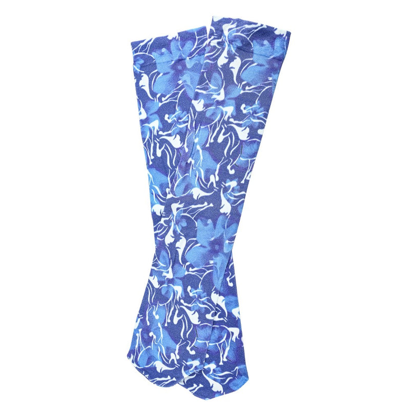 AWST Int'l Blue Flowers Socks - Breeches.com