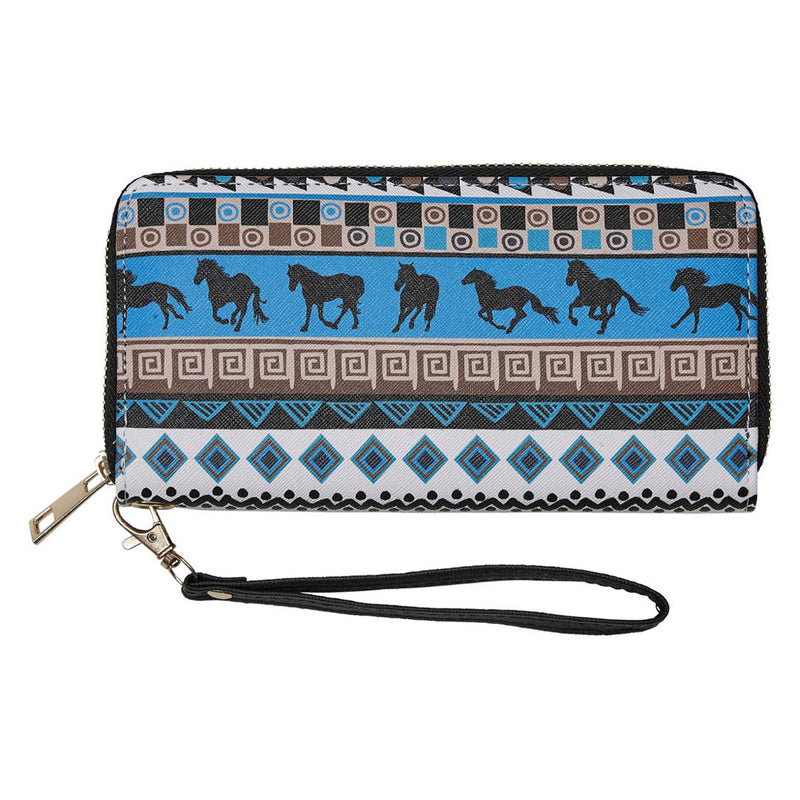 AWST Int'l Tribal Horses Clutch Wallet