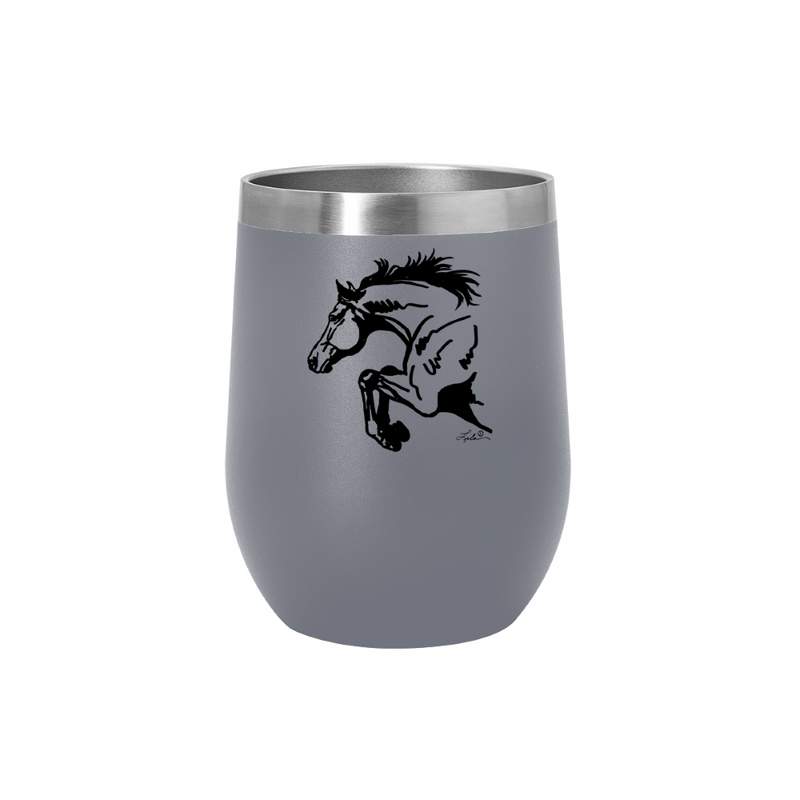 AWST Int'l 12 oz Stainless Steel Wine Tumbler w/ Slide Top Lila Jumper